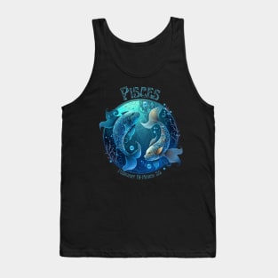 Retro PIsces Zodiac Sign Tank Top